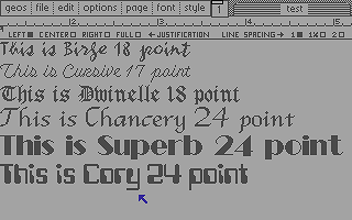 fonts in geoWrite